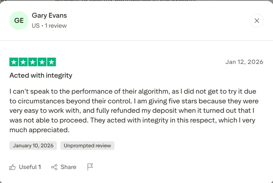 Trustpilot review 2
