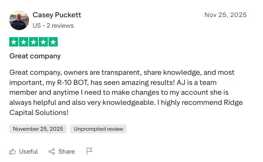Trustpilot review 5